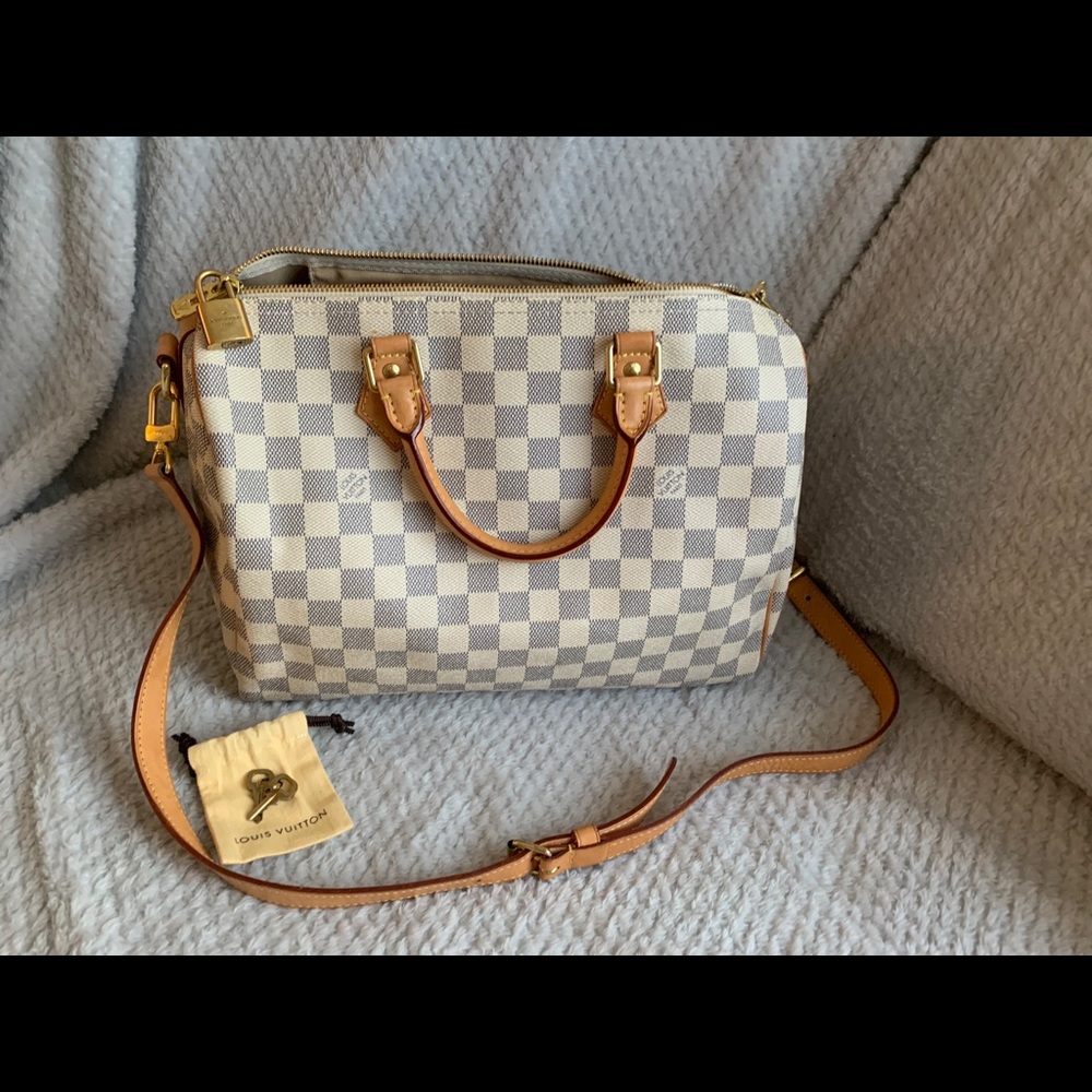 Speedy Bandouliere 30 Damier Azure